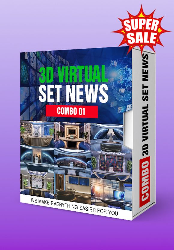 COMBO 01 - 3D Virtual Studio Set News Design