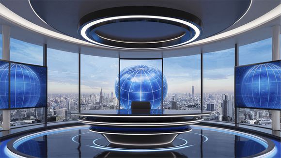 3D Virtual Studio Set News Design 25