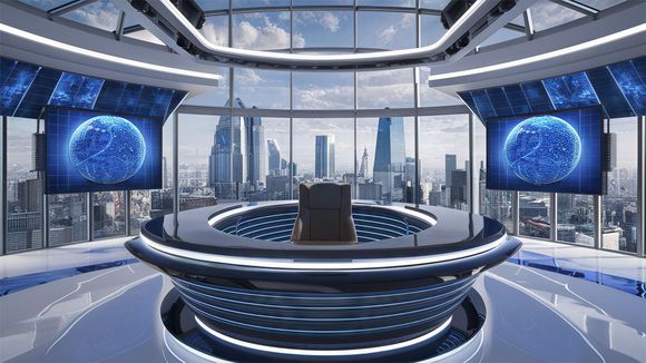 3D Virtual Studio Set News Design 15