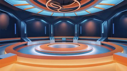 3D Virtual Studio Set Library Design 09