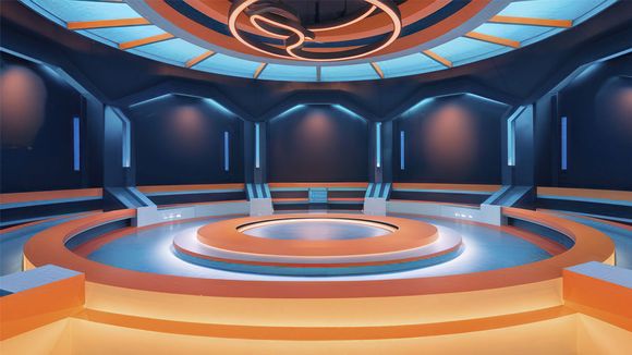 3D Virtual Studio Set Library Design 09
