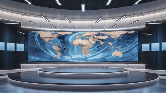 3D Virtual Studio Set News Design 21