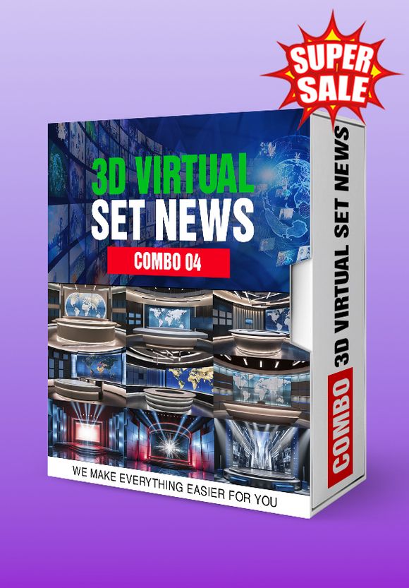COMBO 04 - 3D Virtual Studio Set News Design