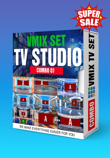 COMBO 01 - 4K vMix TV Studio Set