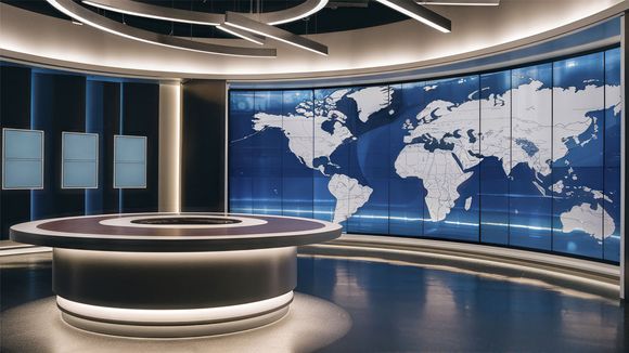 3D Virtual Studio Set News Design 61