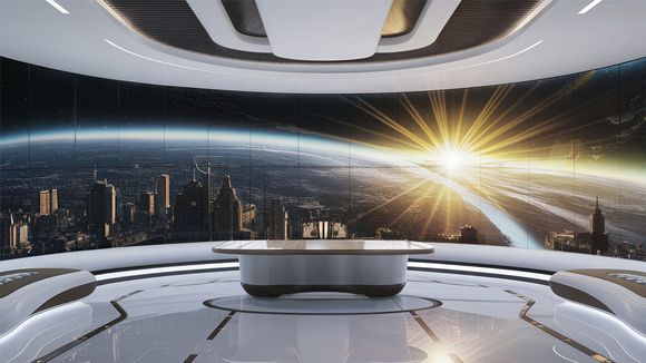 4K Virtual TV Studio Set Design 18