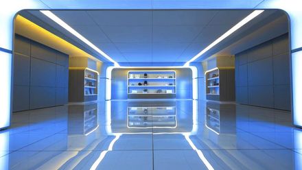 4K Virtual Studio TV Chat Set Design 17
