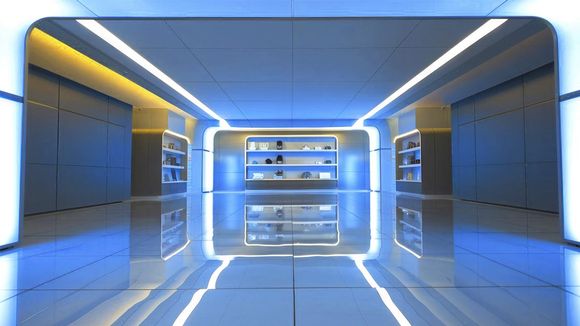 4K Virtual Studio TV Chat Set Design 17