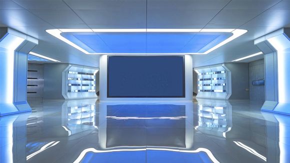 4K Virtual Studio TV Chat Set Design 18