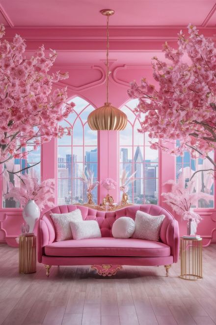 Elegant Pink Lounge 001