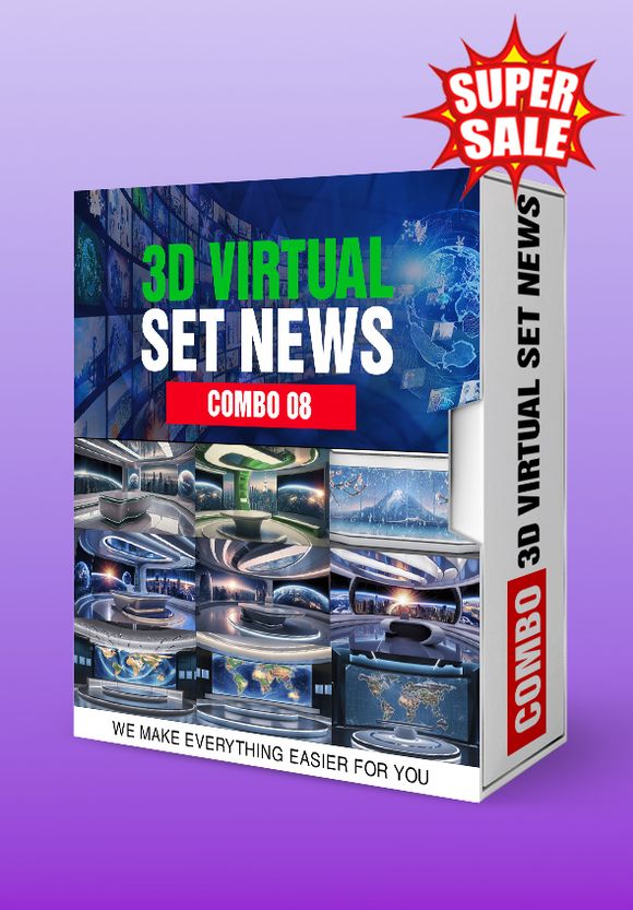 COMBO 08 - 3D Virtual Studio Set News Design