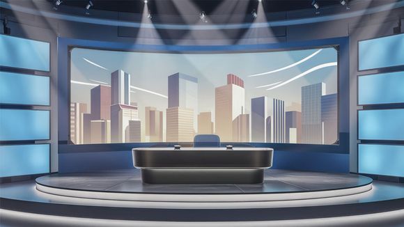 3D Virtual Studio Set News Design 41