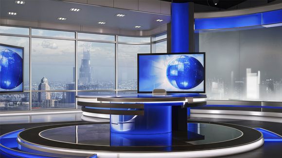 3D Virtual Studio Set News Design 10
