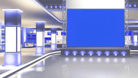 4K Virtual Studio TV Chat Set Design 14