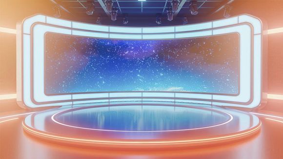 4K Virtual Studio TV Chat Set Design 10