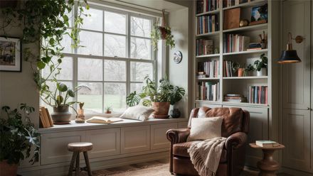 Zoom background Cozy and inviting reading nook beautifully 003