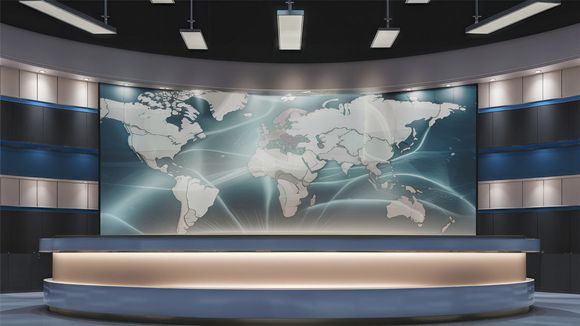 3D Virtual Studio Set News Design 40