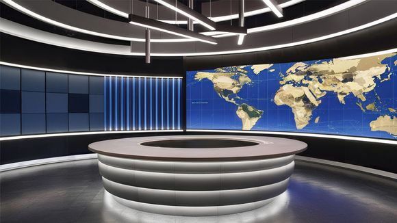 3D Virtual Studio Set News Design 32