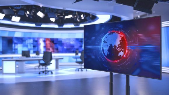 4K Virtual Studio TV Chat Set Design 15