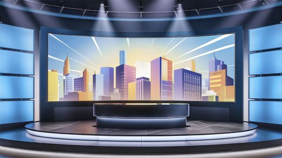 3D Virtual Studio Set News Design 49