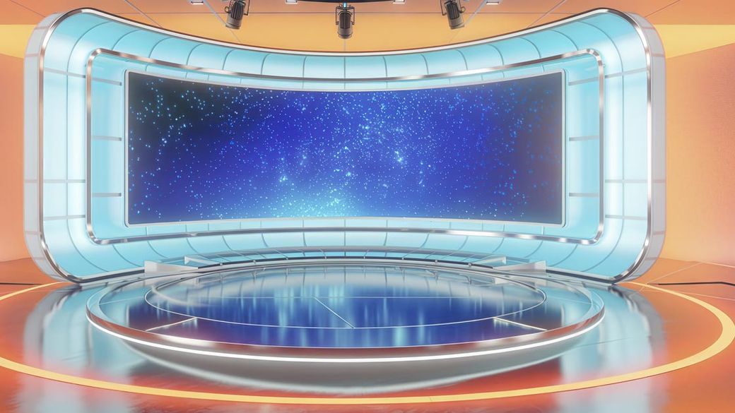 4K Virtual Studio TV Chat Set Design 02