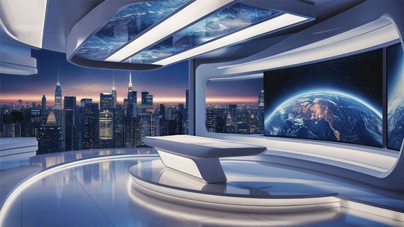 3D Virtual Studio Set Future Design 05