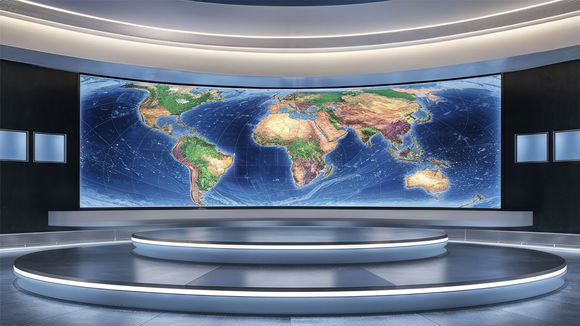 3D Virtual Studio Set News Design 71