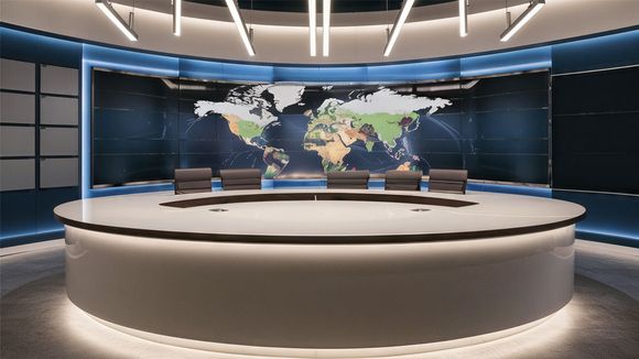 3D Virtual Studio Set News Design 44