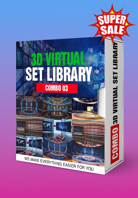 COMBO 03 - 3D Virtual Studio Set Library Design