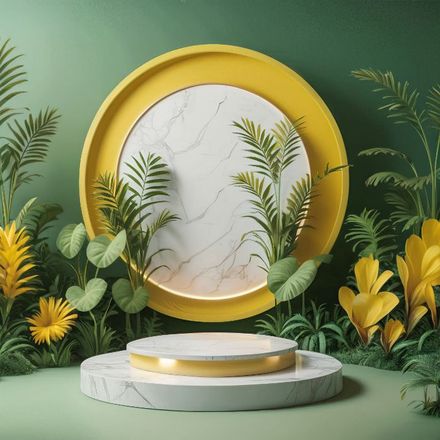 Leafy Marble Platform 02