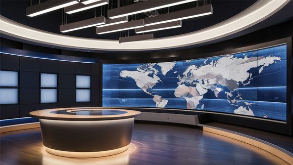 3D Virtual Studio Set News Design 43