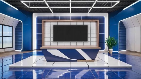 3D Virtual Set - News 01