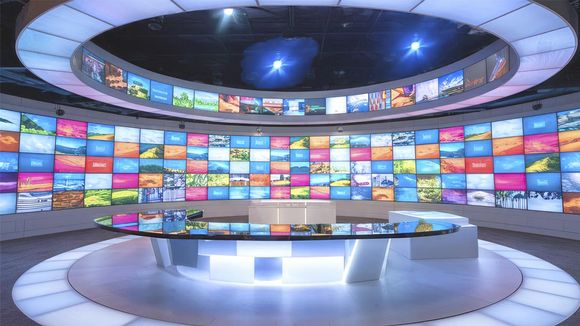 4K Virtual Studio TV Chat Set Design 24