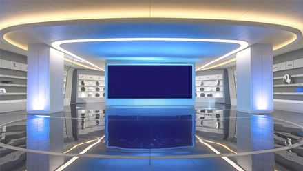 4K Virtual Studio TV Chat Set Design 20