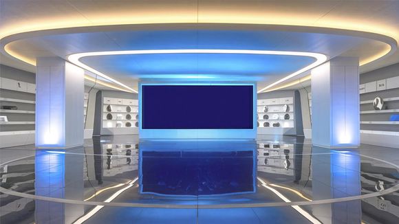 4K Virtual Studio TV Chat Set Design 20