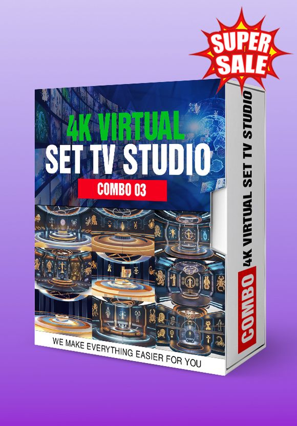 COMBO 03 - 4K Virtual TV Studio Set Design