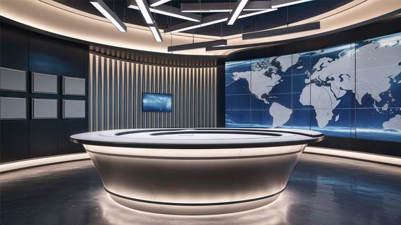3D Virtual Studio Set News Design 30