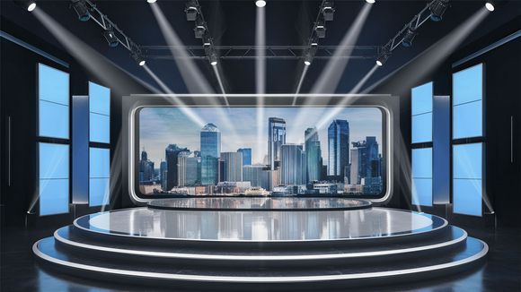 3D Virtual Studio Set News Design 42