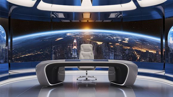 4K Virtual TV Studio Set Design 13