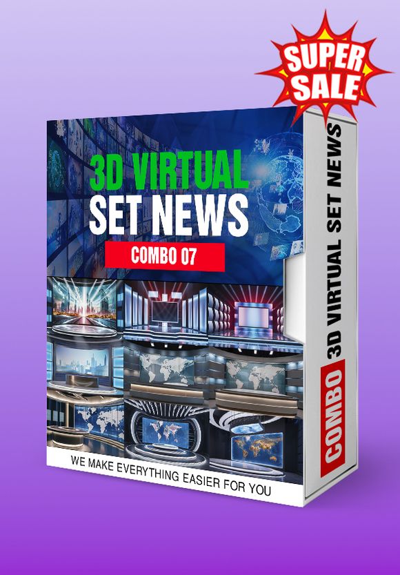 COMBO 07 - 3D Virtual Studio Set News Design
