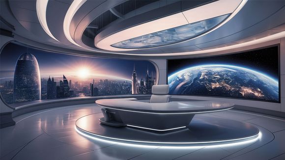 3D Virtual Studio Set News Design 68