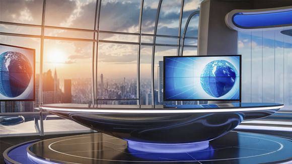 3D Virtual Studio Set News Design 09