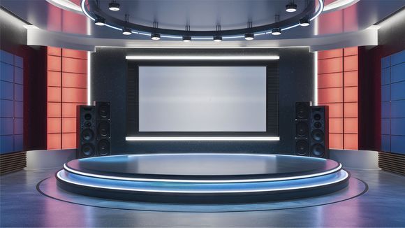 4K Virtual TV Studio Set Design 11