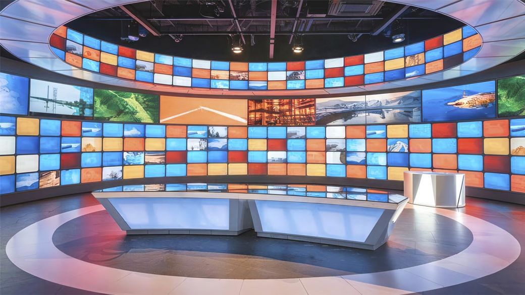 4K Virtual Studio TV Chat Set Design 23