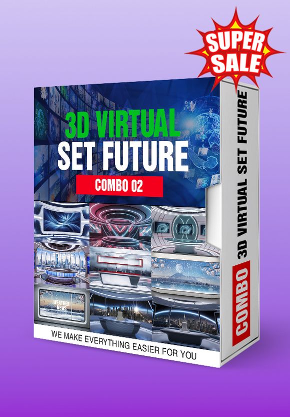 COMBO 02 - 3D Virtual Studio Set Future Design