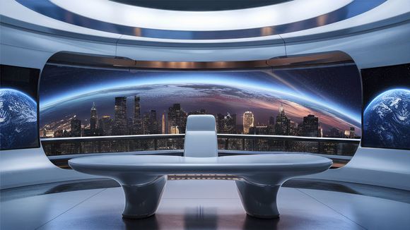 3D Virtual Studio Set News Design 05