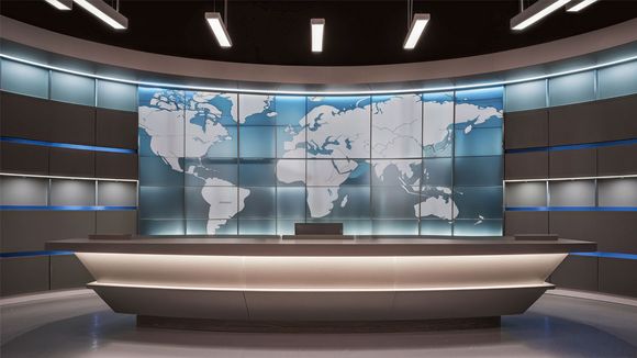 3D Virtual Studio Set News Design 33