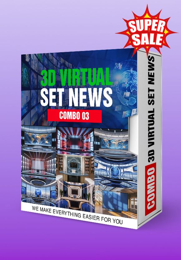 COMBO 03 - 3D Virtual Studio Set News Design