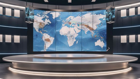 3D Virtual Studio Set News Design 54
