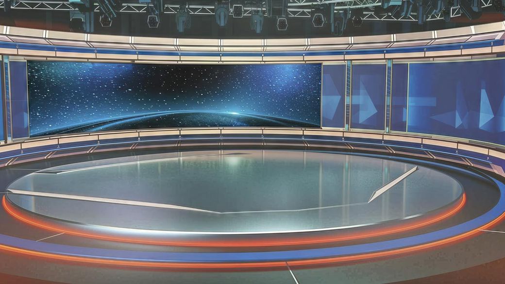 4K Virtual Studio TV Chat Set Design 04
